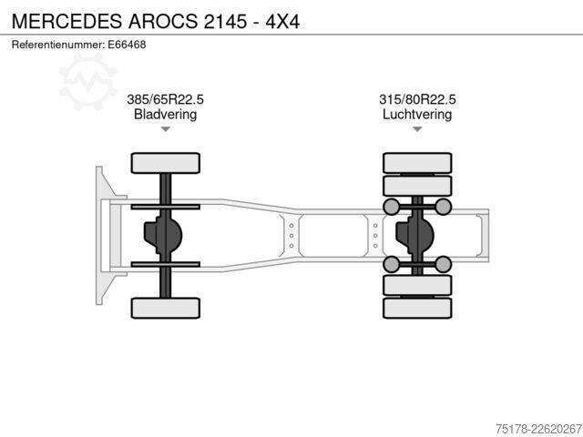 Standard tractor Mercedes-Benz AROCS 2145 - 4X4