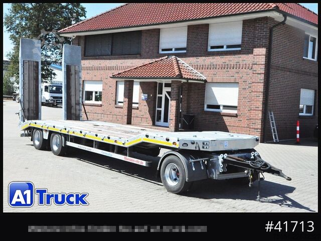 Low loader trailer Möslein TA 3, verzinkt verbreiterbar, Ladefläche 8770mm
