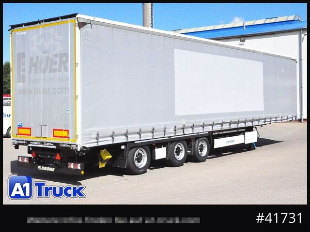 Open semitrailer with tarp KRONE SD, Mega,Lift, Staplerhalterung, Lenkachse