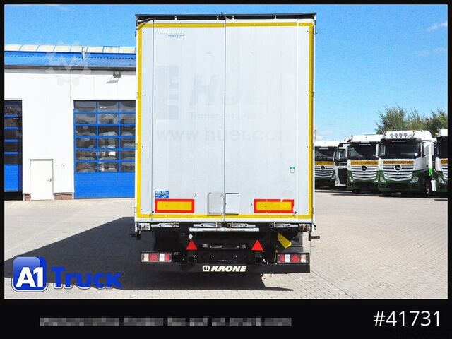 Open semitrailer with tarp KRONE SD, Mega,Lift, Staplerhalterung, Lenkachse