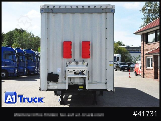 Open semitrailer with tarp KRONE SD, Mega,Lift, Staplerhalterung, Lenkachse