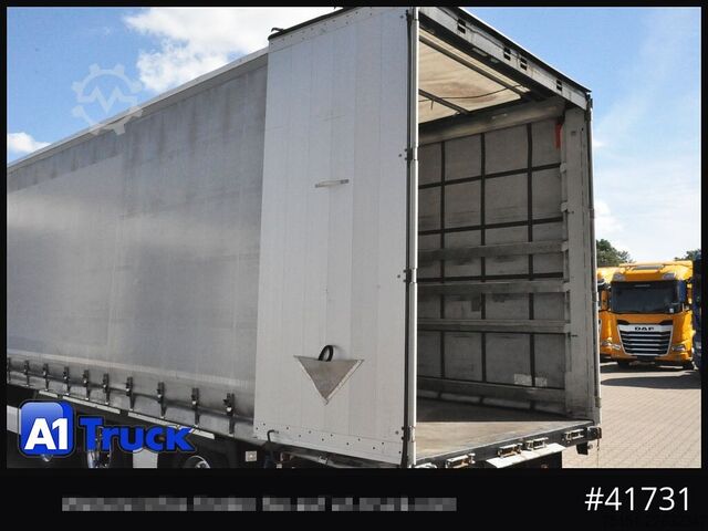 Open semitrailer with tarp KRONE SD, Mega,Lift, Staplerhalterung, Lenkachse