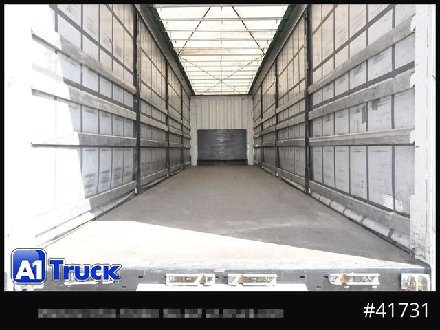 Open semitrailer with tarp KRONE SD, Mega,Lift, Staplerhalterung, Lenkachse