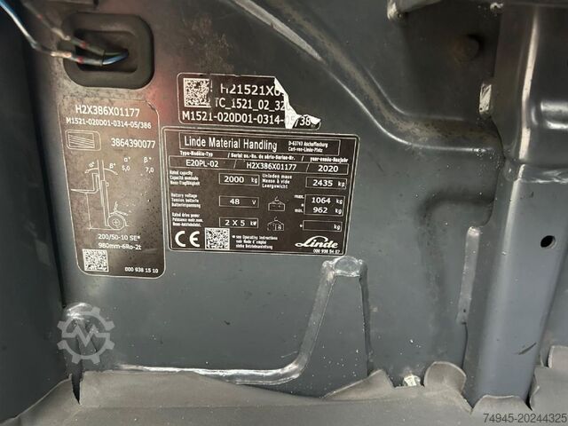 Electric 4-wheel forklift Linde E20PL -02 EVO