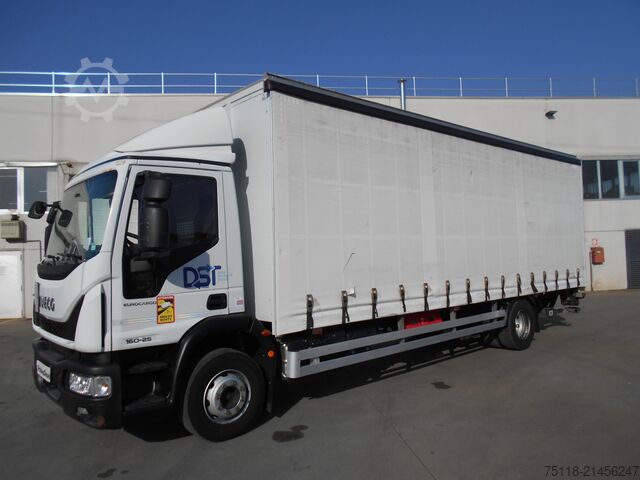 Flatbed truck with tarp Iveco EUROCARGO 160.250 - CENTINA + SPONDA