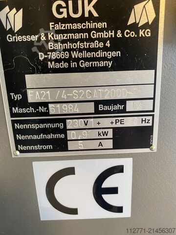 Folding machine 2014 GUK Falzmashinen FA21/4 - S2CAT2000-2