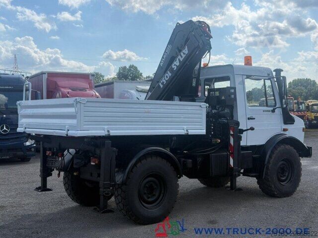LKW mit Pritsche (offen) Unimog U1450 Atlas 105.1 Fernbedieung 5t. Traglast 1.Hd