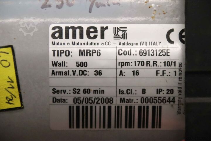 DC gear motor 36V 170 rpm amer MRP6