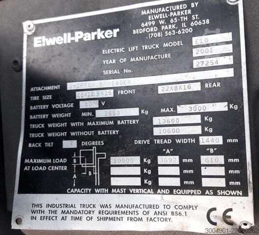Elektro-Gabelstapler ELWELL PARKER E10