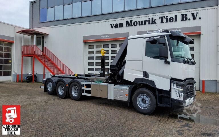 Hakenarmsystem Renault C520 P8x4-4 TRIDEM ROAD 13 LITER + HIAB Z-KRAAN...
