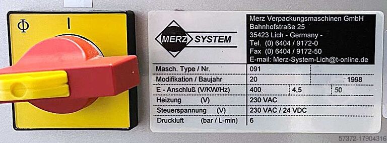 Sachet Packaging Machine Merz MP-2