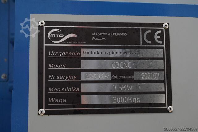 CNC-Dornbiegemaschine MTP 63CNC