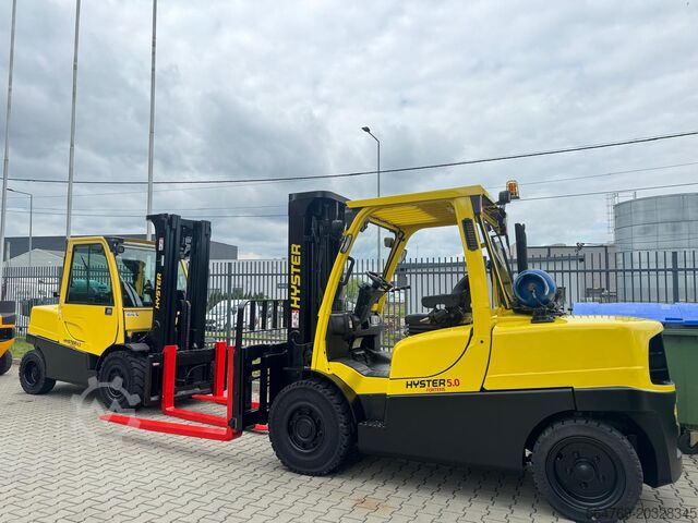 4-wheel forklift Hyster H 5.0FT/Positioner+sideshift/ 3662 hours
