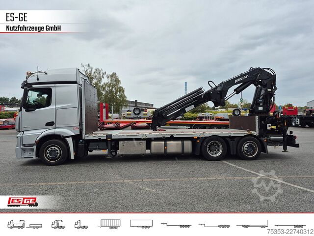 LKW mit Pritsche (offen) MERCEDES-BENZ 2546 L 6X2 ACTROS, Pritsche, MKG HLK 531
