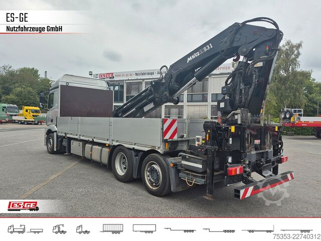 LKW mit Pritsche (offen) MERCEDES-BENZ 2546 L 6X2 ACTROS, Pritsche, MKG HLK 531