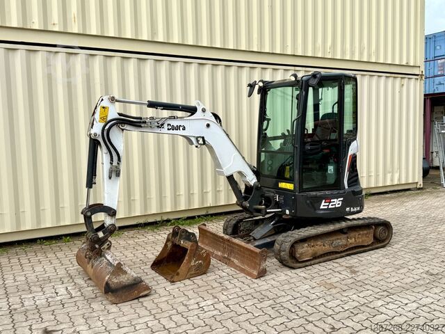 Minibagger BOBCAT E26 / 2021 BJ / 2 x Löffel / 1.375 H