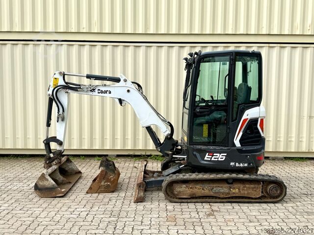 Minibagger BOBCAT E26 / 2021 BJ / 2 x Löffel / 1.375 H