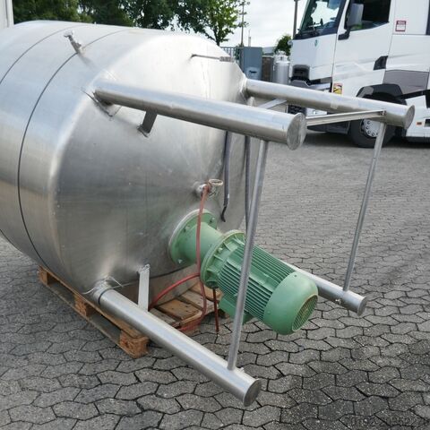 2500 Liter Rührwerksbehälter aus V2A mit ex-geschütztem Propellerrührwerk  B0026