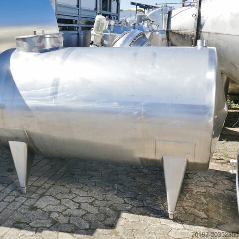 2000 Liter horizontaler Lagertank aus V2A ALFA-LAVAL B0008
