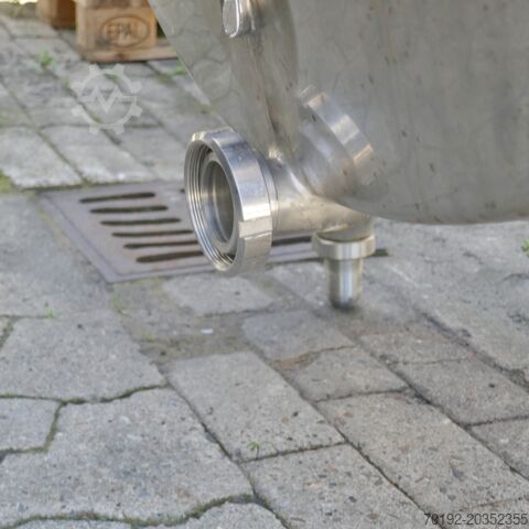 2000 Liter horizontaler Lagertank aus V2A ALFA-LAVAL B0008
