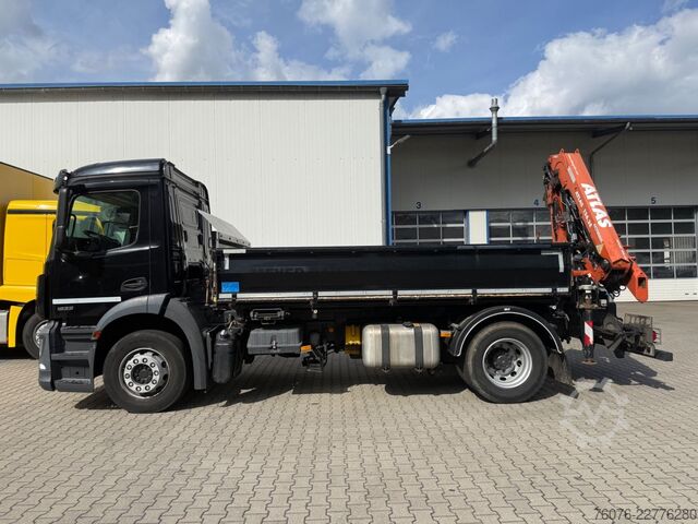 Tipper truck MERCEDES-BENZ MB 1833 LK Atlas Kran 126.3E Funk 2xAHK