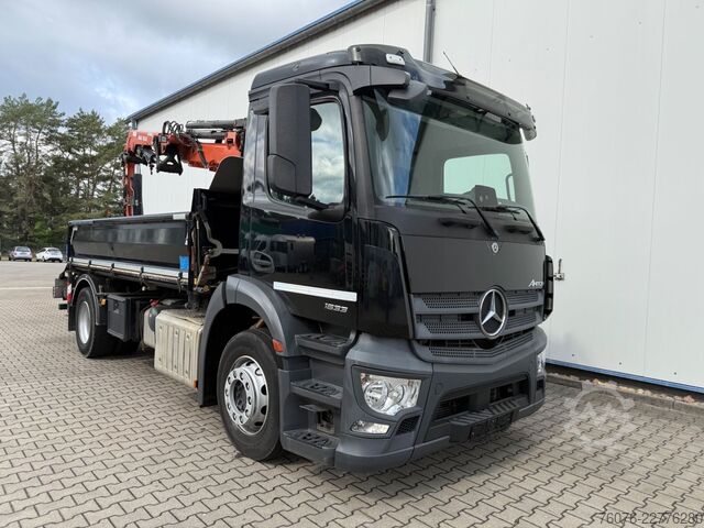 Tipper truck MERCEDES-BENZ MB 1833 LK Atlas Kran 126.3E Funk 2xAHK