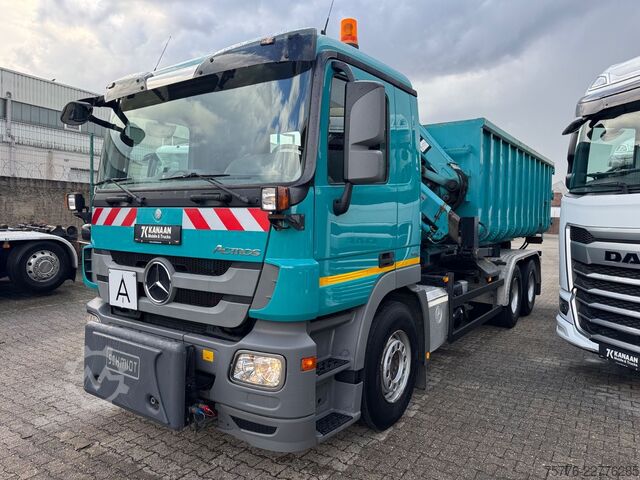Truck mounted crane MERCEDES-BENZ 2632 Actros 6x4 Meiller Abroller KRAN Salzstreu