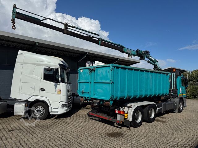 Truck mounted crane MERCEDES-BENZ 2632 Actros 6x4 Meiller Abroller KRAN Salzstreu