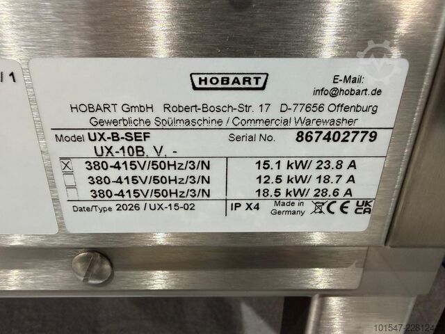 Geschirrspülmaschine HOBART UX-B-SEF