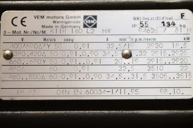 Absauggebläse 18,5 kW Rippert T8-355/2-A