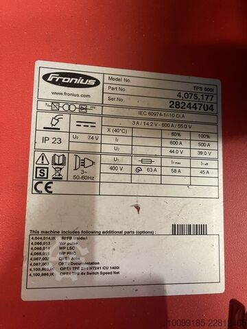 Welding set Fronius Tps 600i