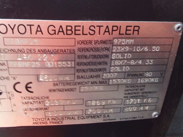 Gabelstapler Toyota 7fbmf25 electriche