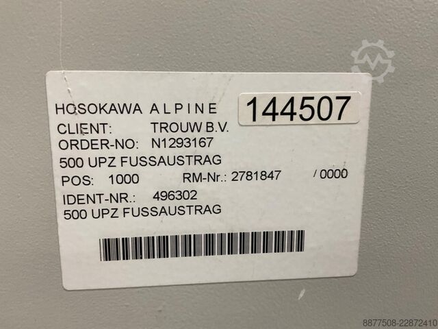 Centrifugal fan Hosokawa Alpine hamermolen