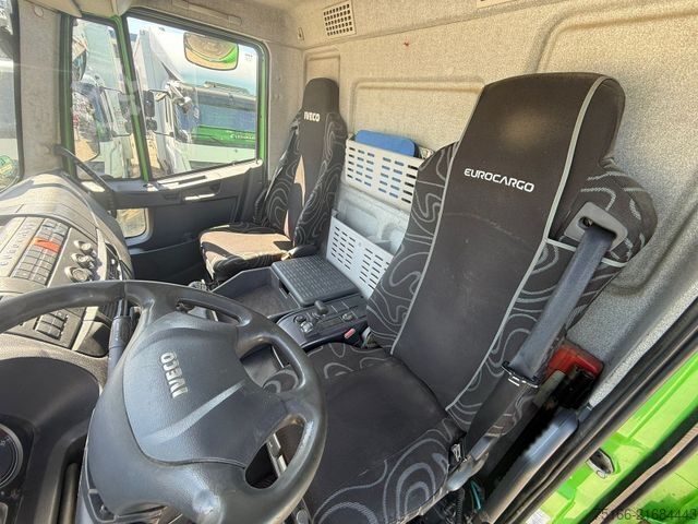 Flatbed truck with tarp IVECO EuroCargo 160 E 28 Pritsche 5,40 m LBW 1,5 T*AHK