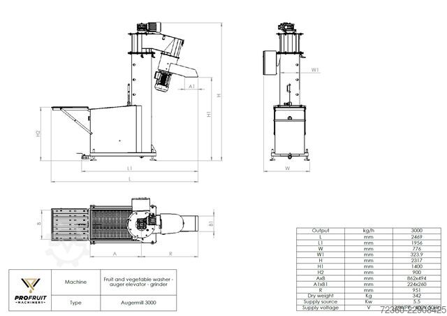 AUGERMILL 3000 ProFruit Machinery AUGERMILL 3000