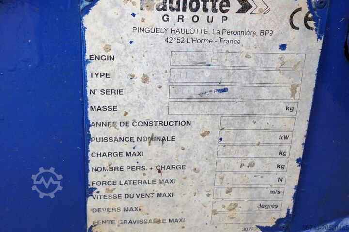 Scissor lift Haulotte H12SX Diesel, 4x4 Drive, 12m Working Height, 700kg