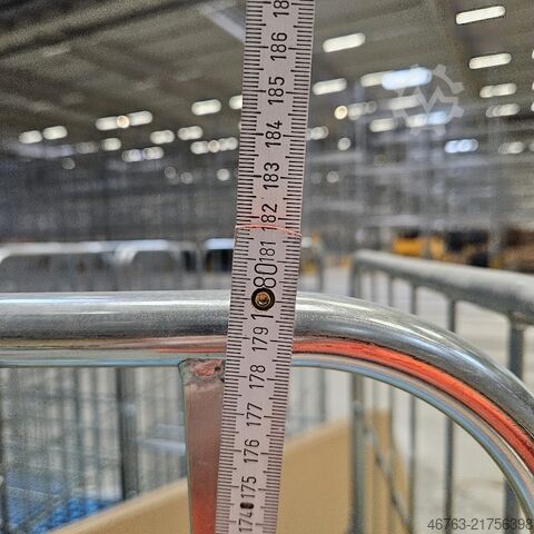 Roll container, transport trolley with plastic base  