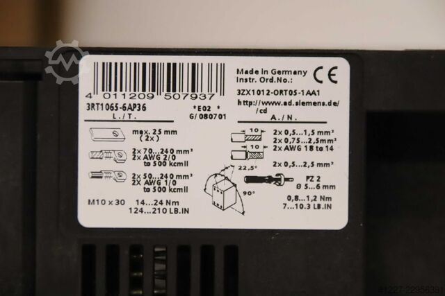 Schütz Siemens 3RT1065-6AP36