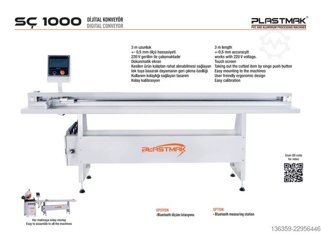 Digitalförderband (Meter) PLASTMAK PVC ALÜMİNYUM İŞLEME MAKİNALARI S.Ç. 1000 LONG