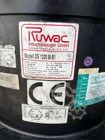 Industrial vacuum cleaner Ruwac DS 1220 M-B1 EX – for explosion hazard zones Ruwac DS 1220 M-B1 EX