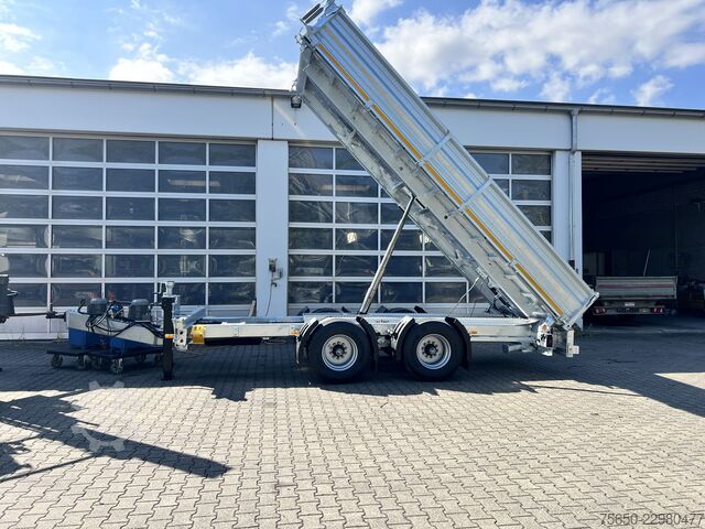 Tipper trailer Möslein TTD 19 B  19 t Tandemkipper- Tieflader hydraulischer Klappe Breitbereifung
