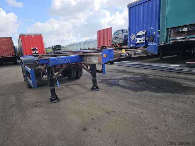 Container transport koehler Elmshorn 20 ft container chassis  steel springs double t...