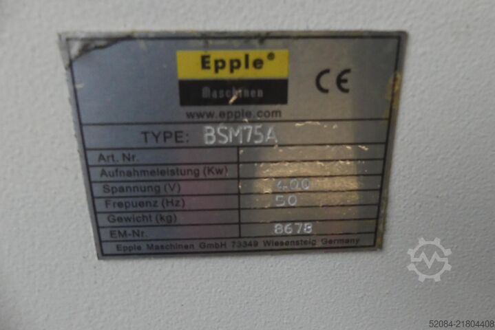 Epple - Metal Belt Grinding Machine Epple BSM 75 A