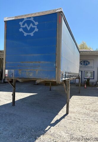 Swap body with flatbed & tarp Wecon Verzinkt Bordwand+Schiebeplane Lochleist