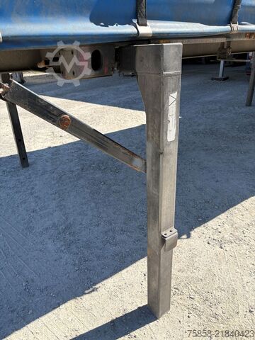 Swap body with flatbed & tarp Wecon Verzinkt Bordwand+Schiebeplane Lochleist
