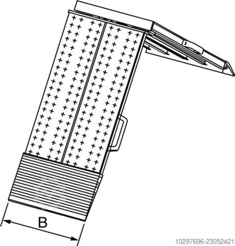 Drive-on ramp, aluminum, length 2500 mm x width 400 mm – 1 piece  