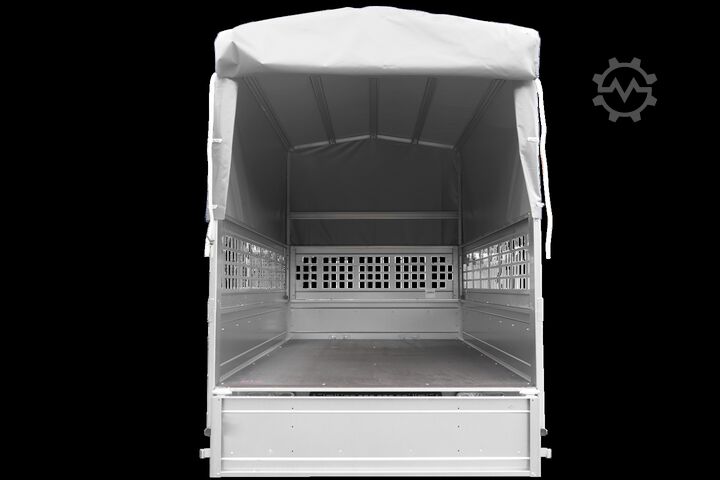 PKW-Anhänger Unitrailer 201 KIPP mit Laubgitter und Hochplane