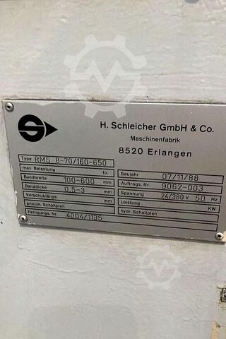 Strip feeding system for sheet metal coils Schleicher RMS 8-70/160-650