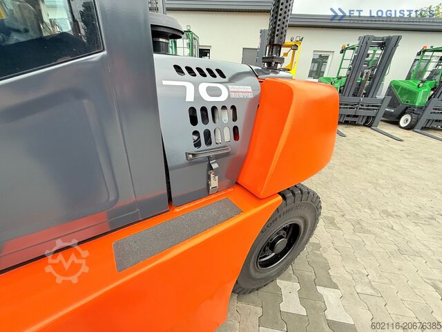 Four-wheel forklift DOOSAN 70 / DUPLEX / FORK 2500MM / POSITIONER