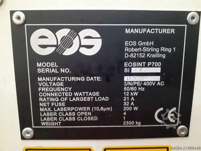 EOSINT P730 LASER SYSTEM EOSINT P730